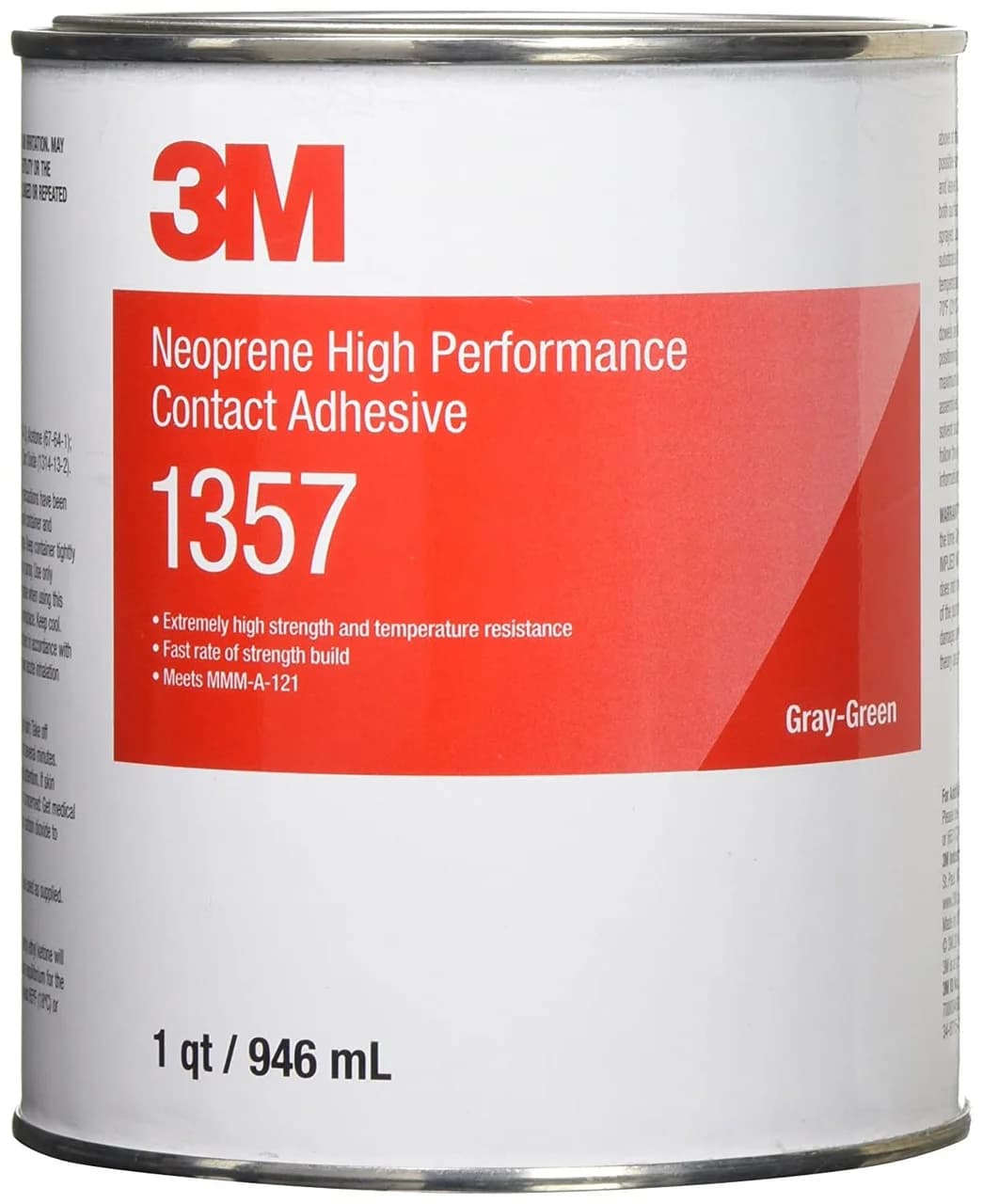 3M EC 1357 GRAY GREEN - Neoprene High Performance Contact Adhesive image 1