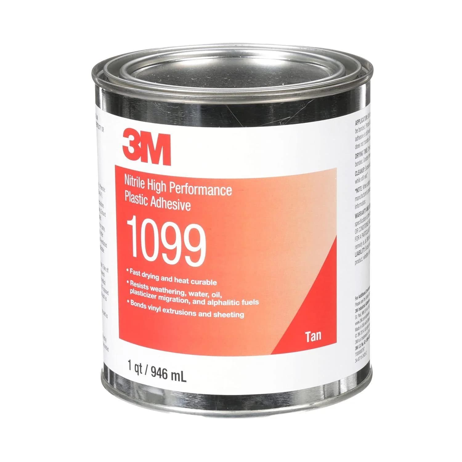 3M 1099 - Tan Nitrile High Performance Plastic Adhesive image 1