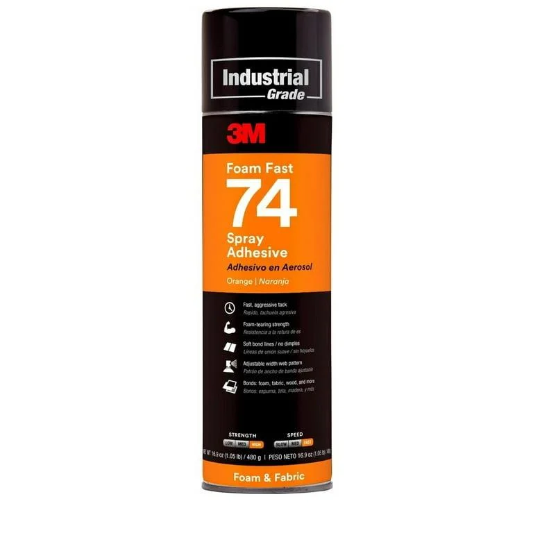 3M FOAM FAST 74 - Spray Adhesive (Orange) image 1