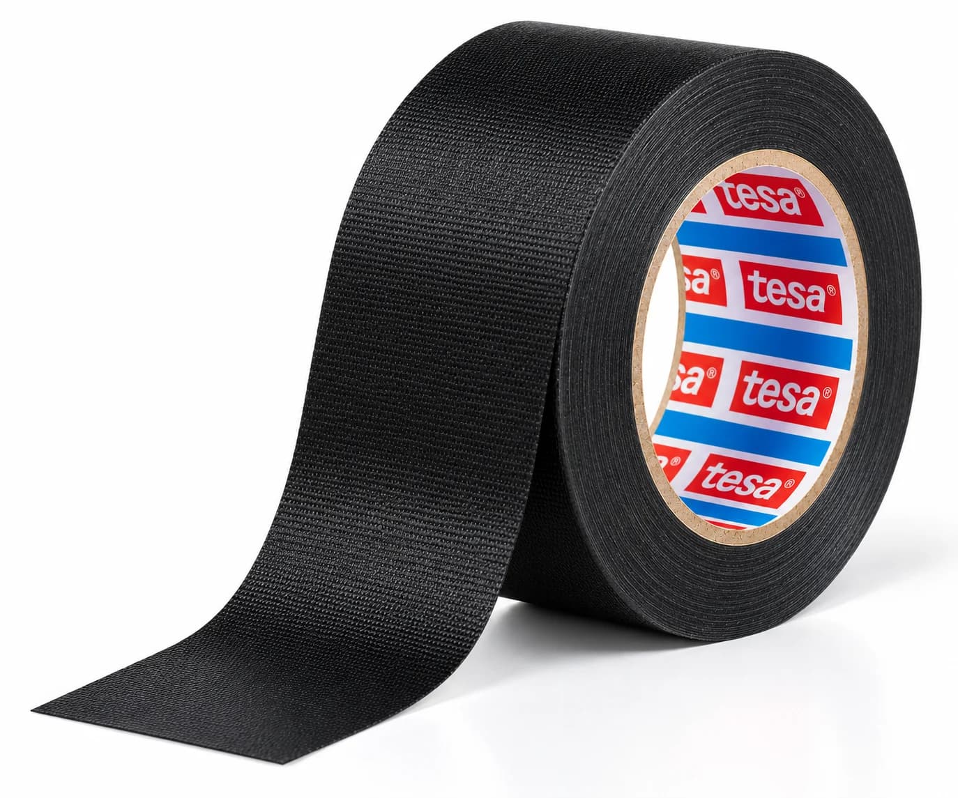 TESA 51036 PV0 BLACK - PET cloth tape for high abrasion protection image 1