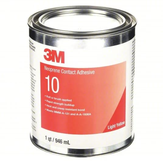 3M 10 Light Yellow Neoprene Contact Adhesive - Neoprene Contact Adhesive image 1